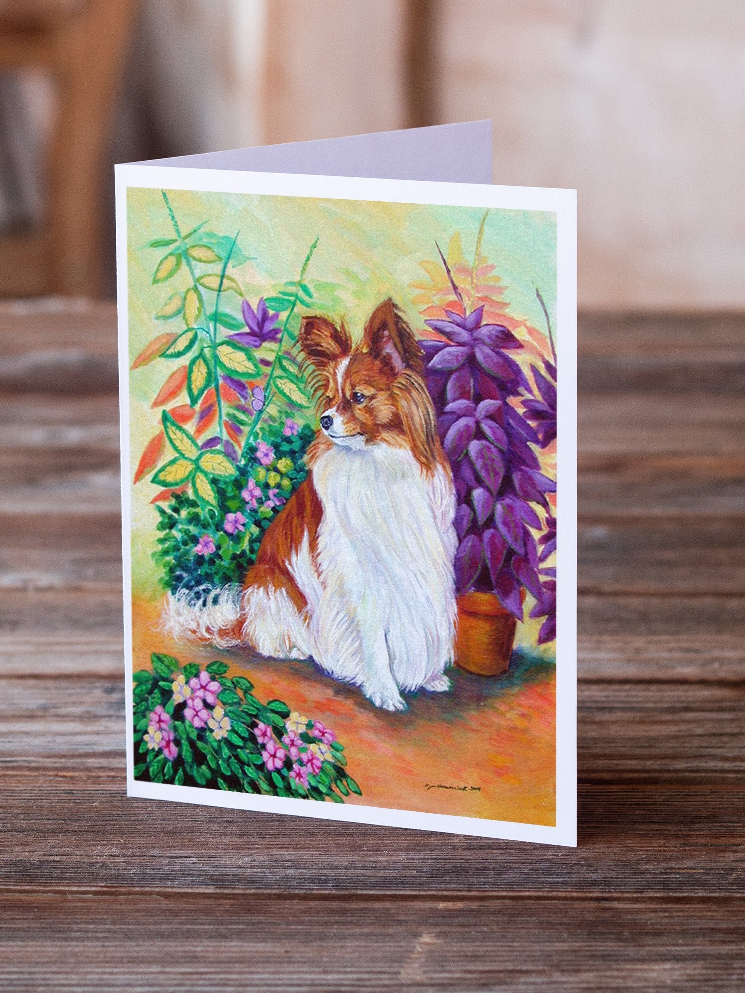 Papillon  Greeting Cards and Envelopes Pack of 8 - the-store.com