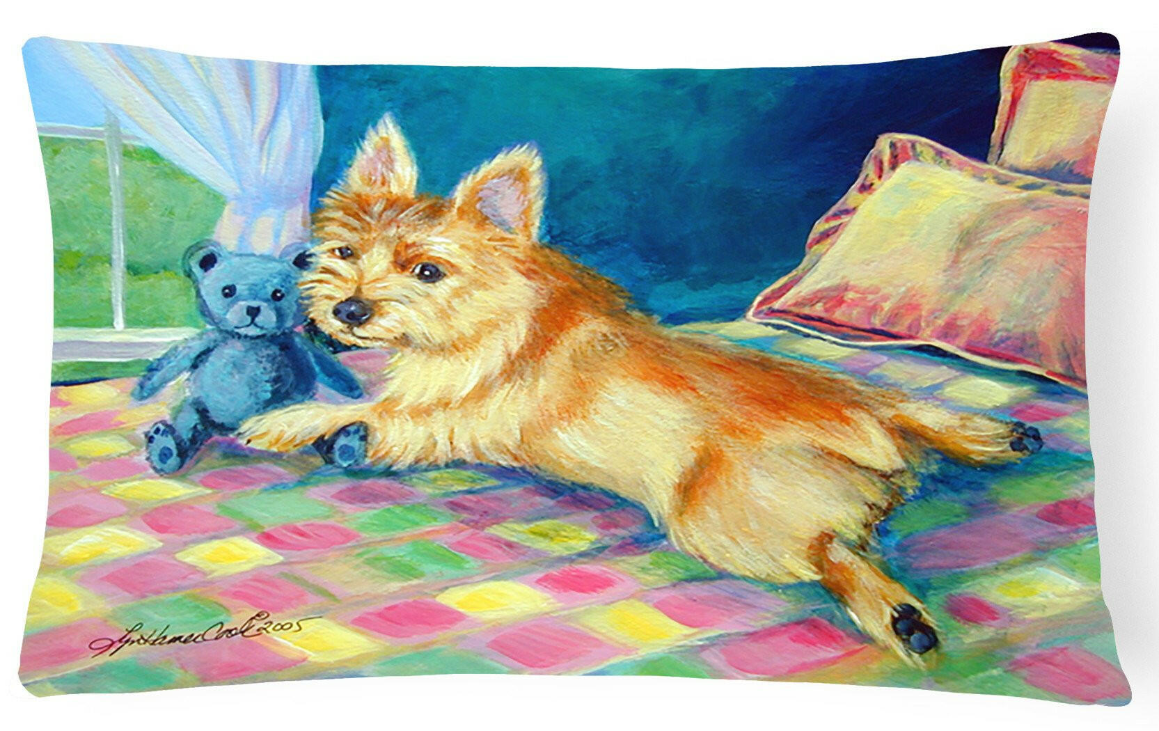 Norwich Terrier Decorative   Canvas Fabric Pillow by Caroline's Treasures