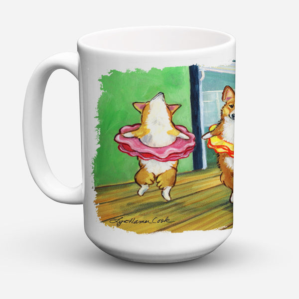 Little Ballerina Corgi Dishwasher Safe Microwavable Ceramic Coffee Mug 15 ounce 7276CM15