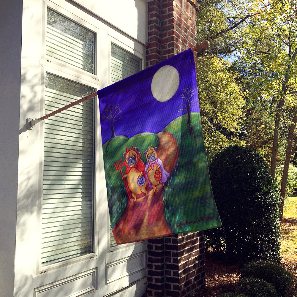 Trick or Treat Halloween Pug Flag Canvas House Size