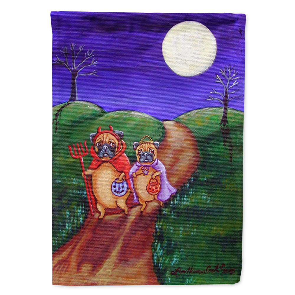 Trick or Treat Halloween Pug Flag Canvas House Size  the-store.com.