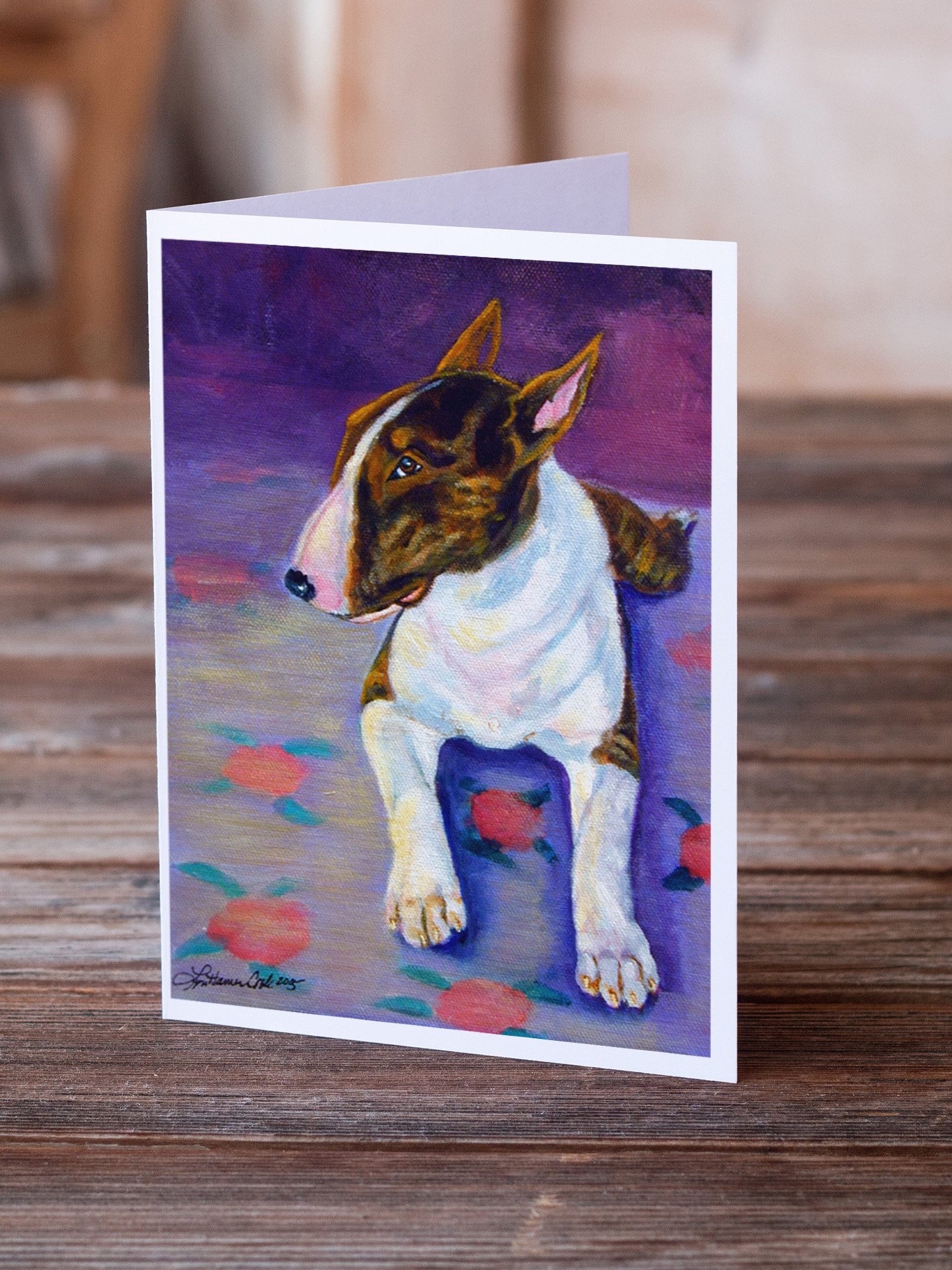 Bull Terrier  Greeting Cards and Envelopes Pack of 8 - the-store.com