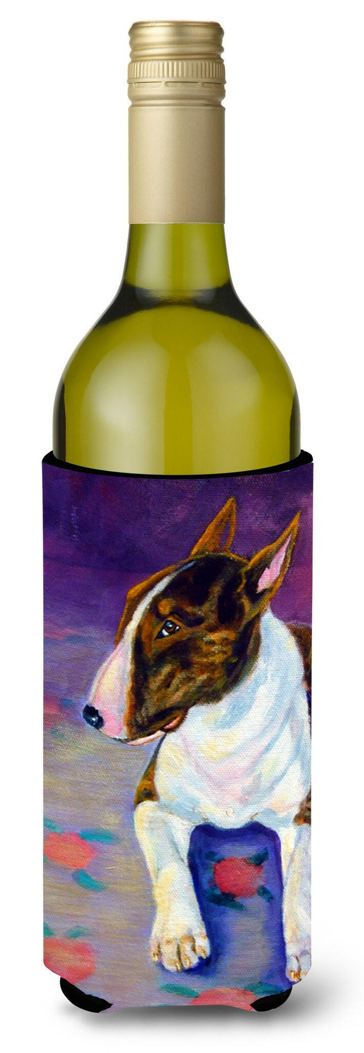 Bull Terrier Wine Bottle Beverage Insulator Beverage Insulator Hugger by Caroline&#39;s Treasures