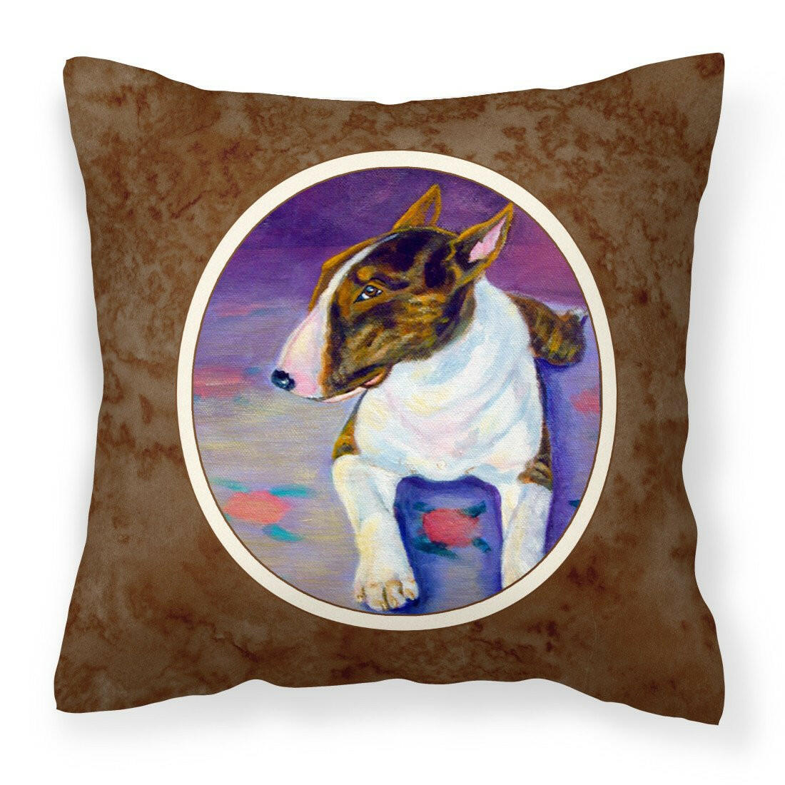 Bull Terrier Fabric Decorative Pillow 7287PW1414 - the-store.com