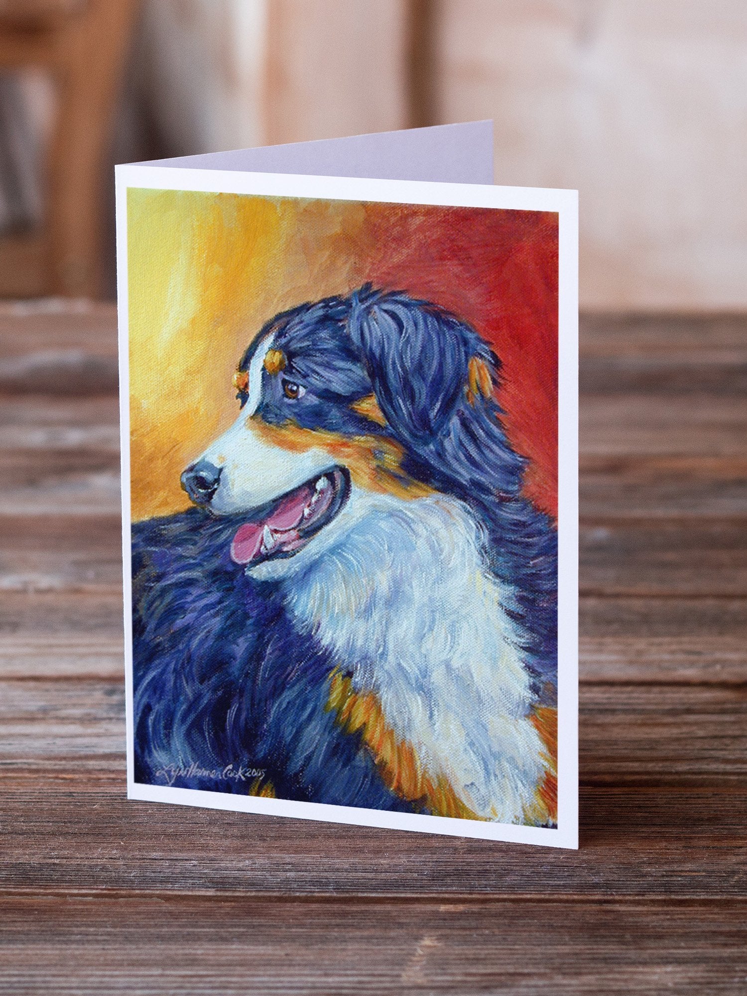 Australian Shepherd Greeting Cards and Envelopes Pack of 8 - the-store.com