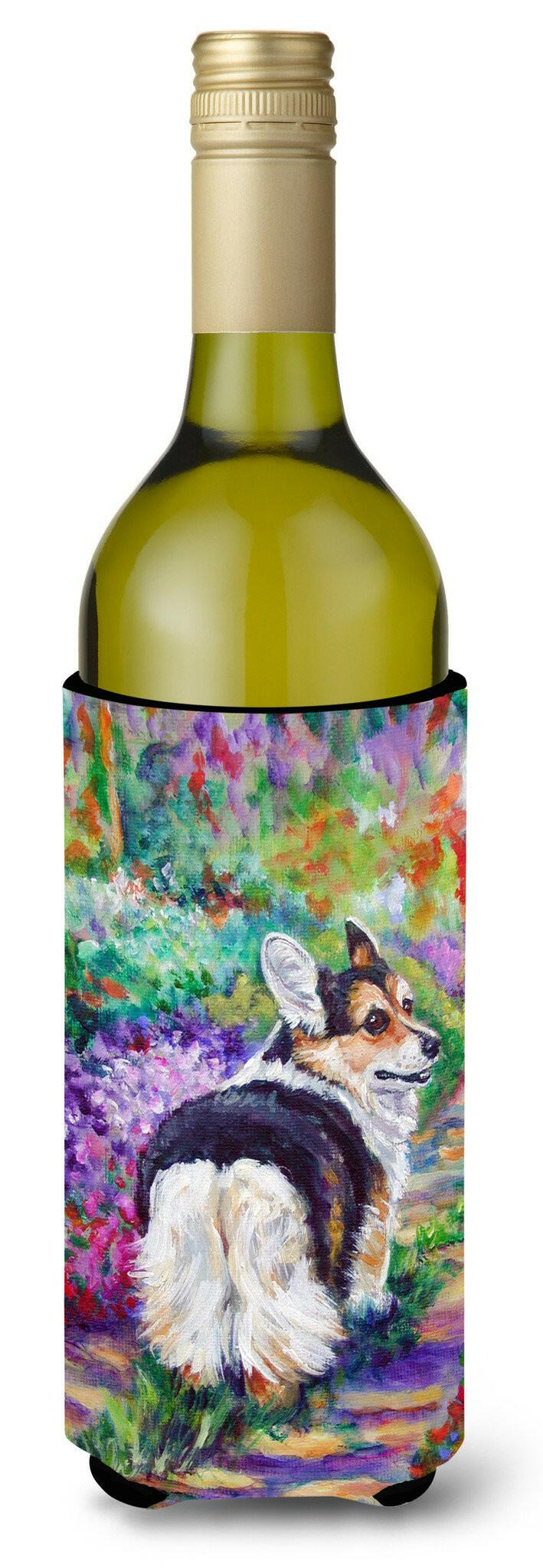 Corgi Garden Path Wine Bottle Beverage Insulator Hugger 7297LITERK by Caroline&#39;s Treasures