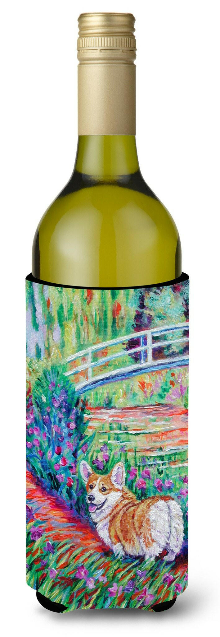 Corgi Footbridge Wine Bottle Beverage Insulator Hugger 7298LITERK by Caroline&#39;s Treasures