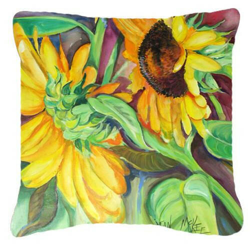 Sunflowers Canvas Fabric Decorative Pillow JMK1267PW1414 by Caroline&#39;s Treasures