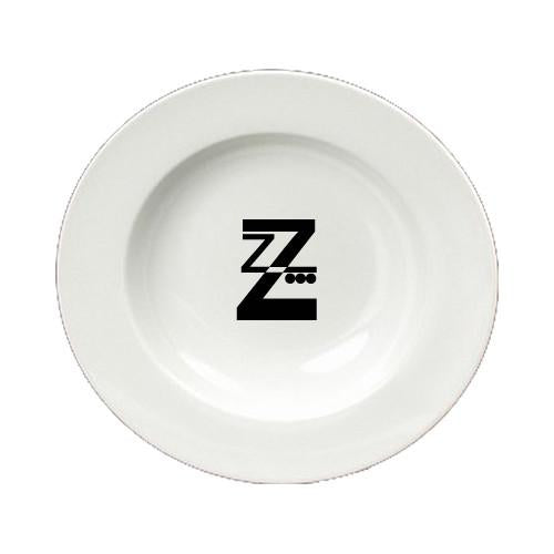 Letter Z Initial Monogram Modern Round Ceramic White Soup Bowl CJ1056-Z-SBW-825 by Caroline&#39;s Treasures