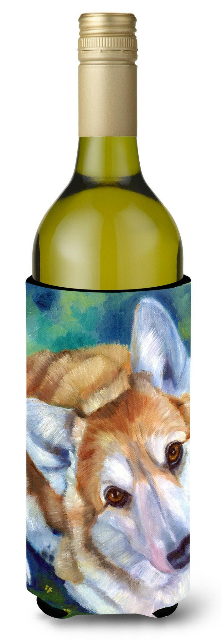 Corgi Mini Daises Wine Bottle Beverage Insulator Hugger 7302LITERK by Caroline's Treasures