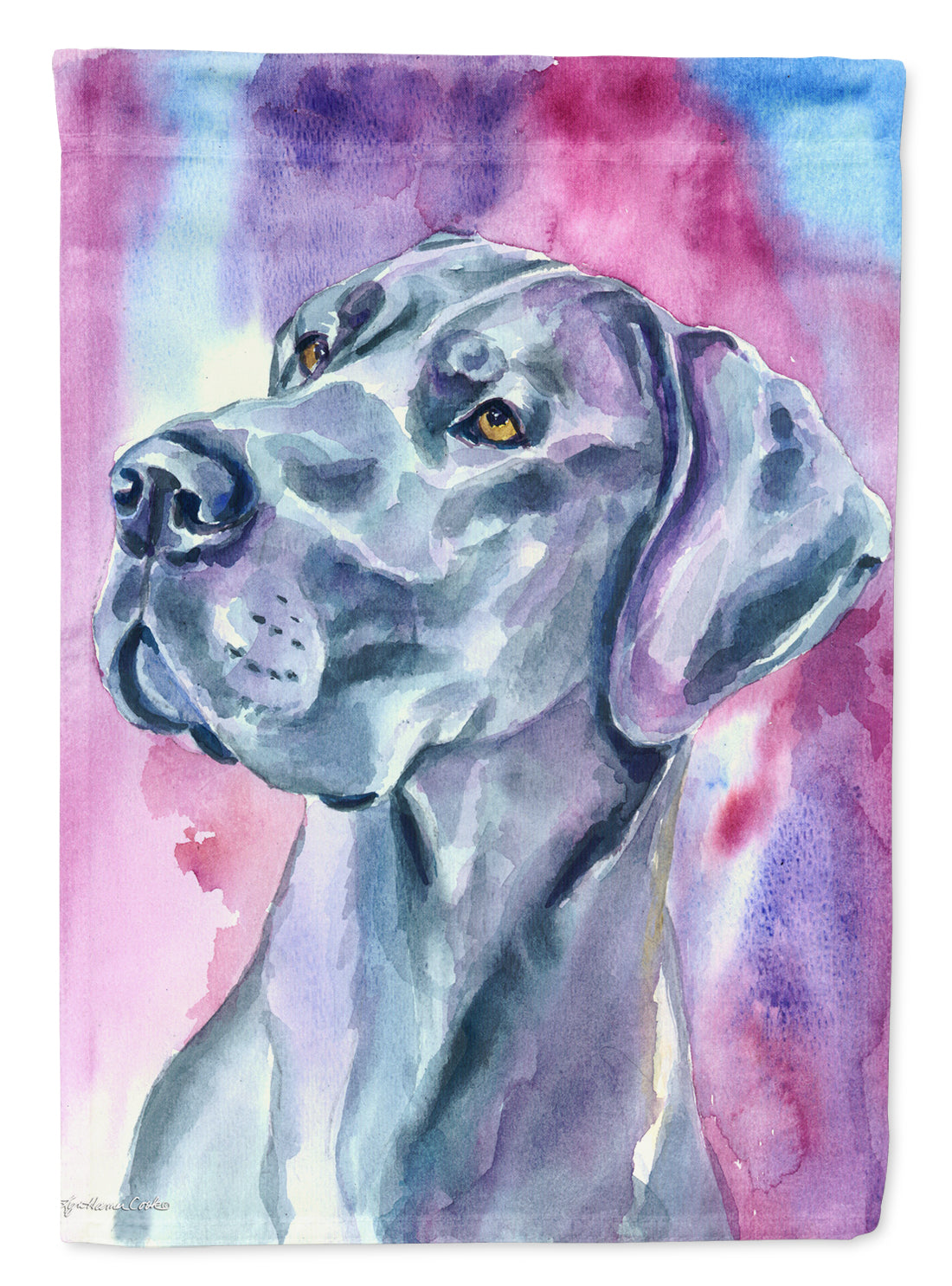 Great Dane Blue Mood Flag Canvas House Size 7308CHF  the-store.com.