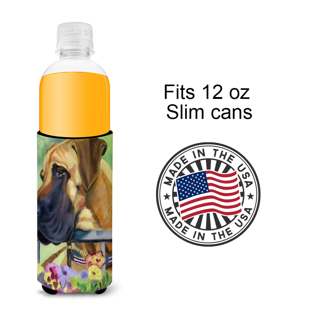 Great Dane Natural Ears Fawn in Flowers Ultra Beverage Insulators for slim cans 7311MUK  the-store.com.