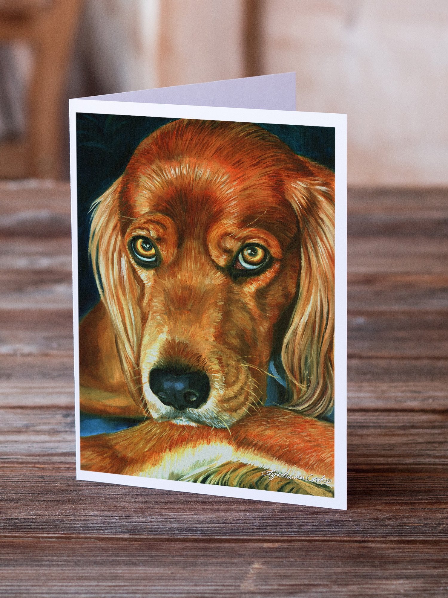 Irish Setter Serious Greeting Cards and Envelopes Pack of 8 - the-store.com