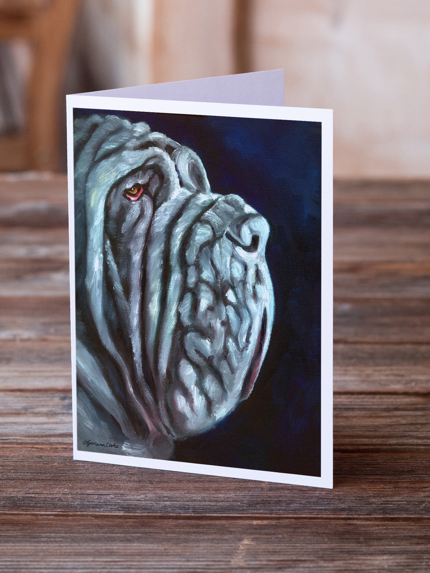 Neapolitan Mastiff Greeting Cards and Envelopes Pack of 8 - the-store.com