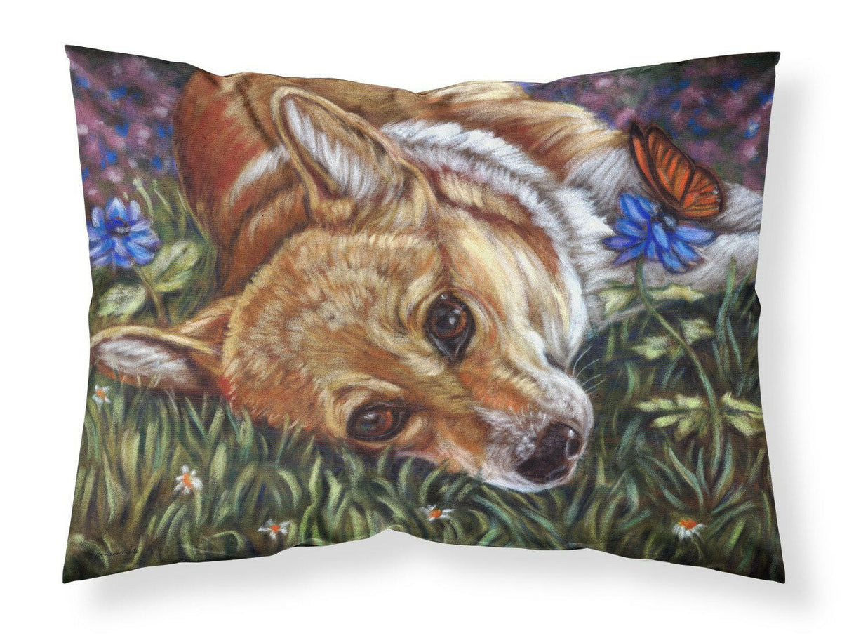 Corgi Pastel Butterfly Fabric Standard Pillowcase 7325PILLOWCASE by Caroline&#39;s Treasures