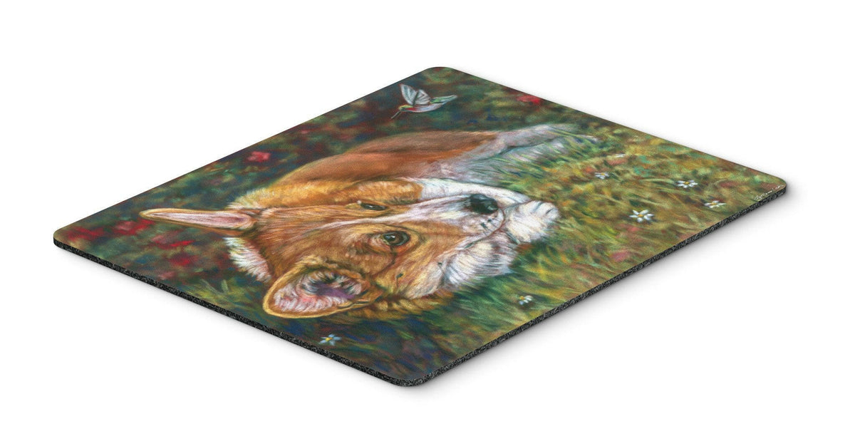 Corgi Pastel Hummingbird Mouse Pad, Hot Pad or Trivet 7326MP by Caroline&#39;s Treasures