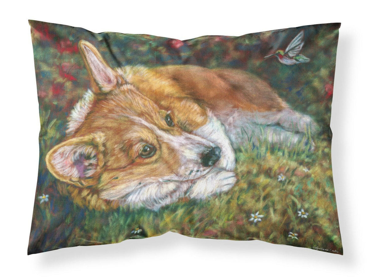 Corgi Pastel Hummingbird Fabric Standard Pillowcase 7326PILLOWCASE by Caroline&#39;s Treasures