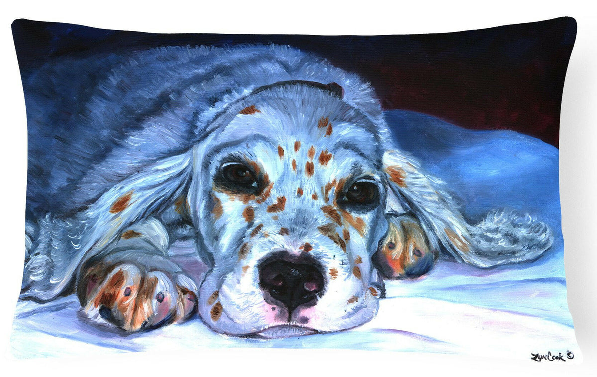 English Setter Pup Fabric Decorative Pillow 7330PW1216 by Caroline&#39;s Treasures