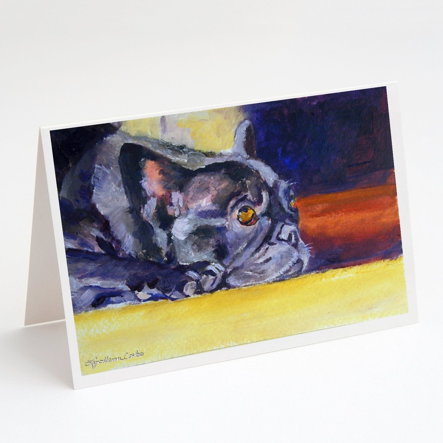 Buy this Black French Bulldog Sunny Greeting Cards and Envelopes Pack of 8