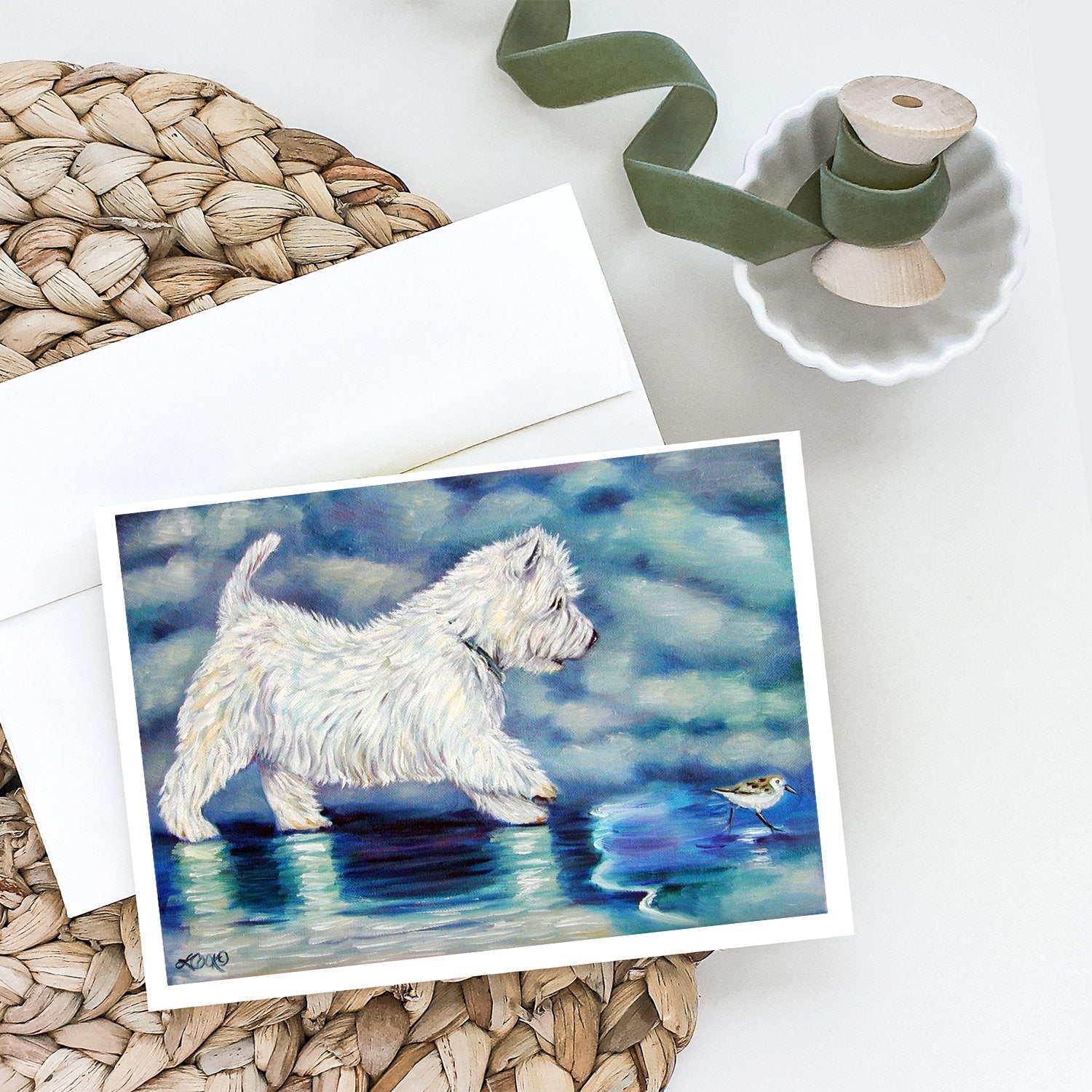Misty Westie Greeting Cards and Envelopes Pack of 8 - the-store.com