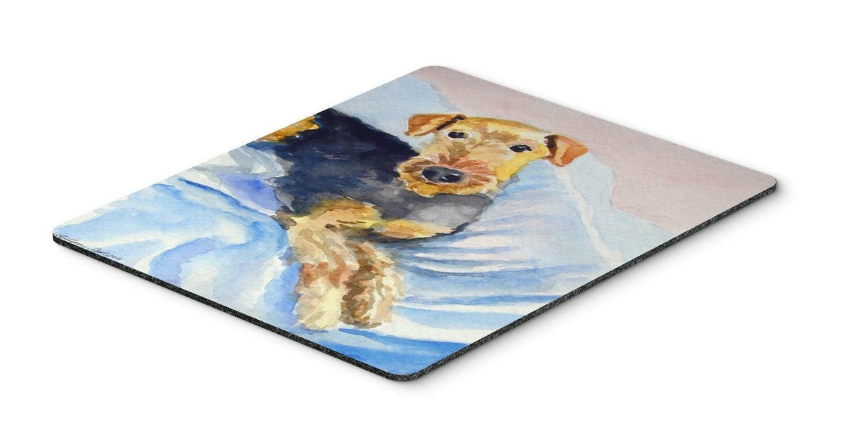 Cozy Airedale Terrier Mouse Pad, Hot Pad or Trivet 7335MP by Caroline&#39;s Treasures