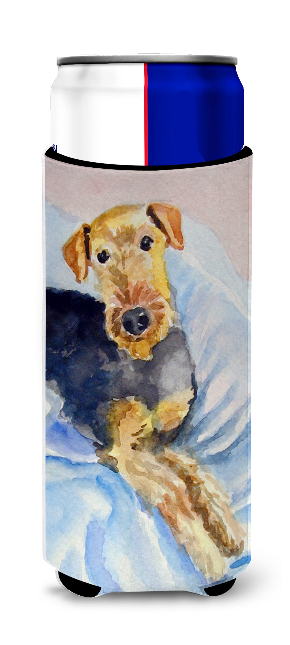 Cozy Airedale Terrier Ultra Beverage Insulators for slim cans 7335MUK  the-store.com.