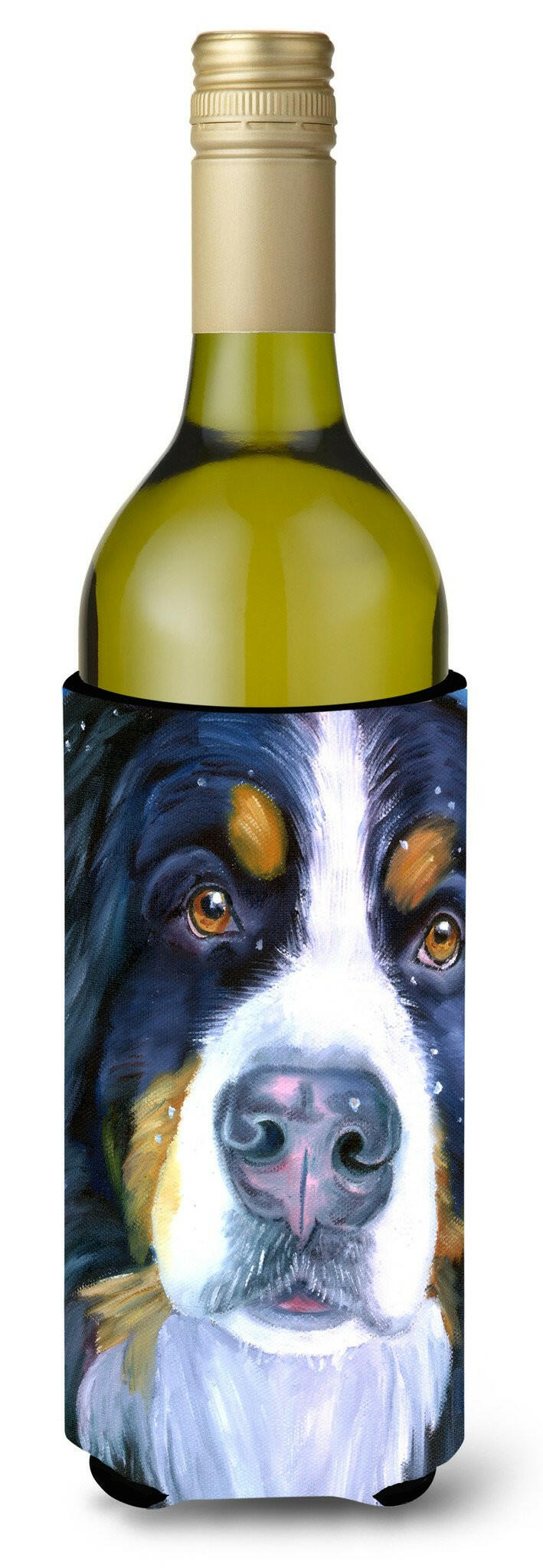 Luca the Bernese Mountain Dog Wine Bottle Beverage Insulator Hugger 7337LITERK by Caroline&#39;s Treasures