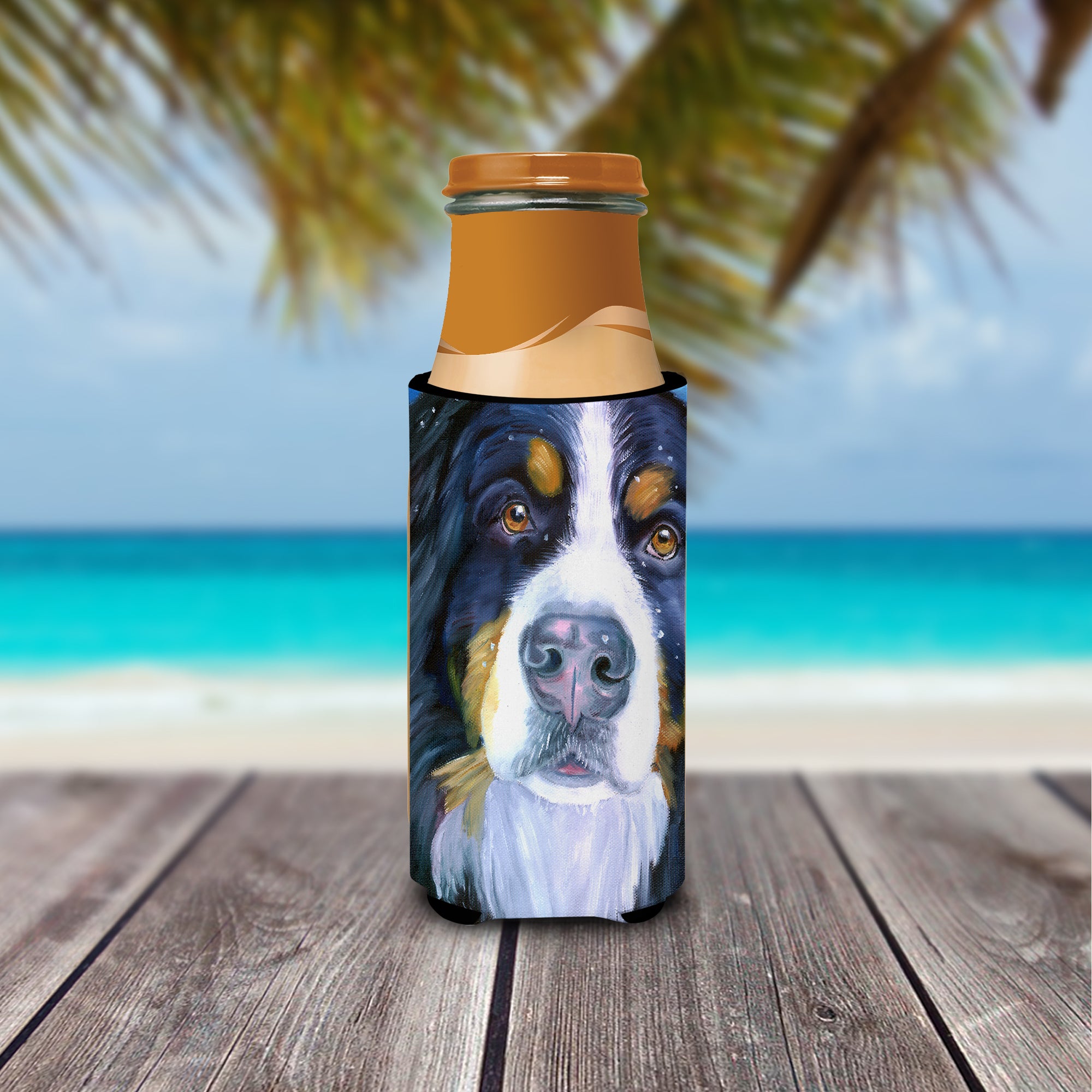Luca the Bernese Mountain Dog Ultra Beverage Insulators for slim cans 7337MUK