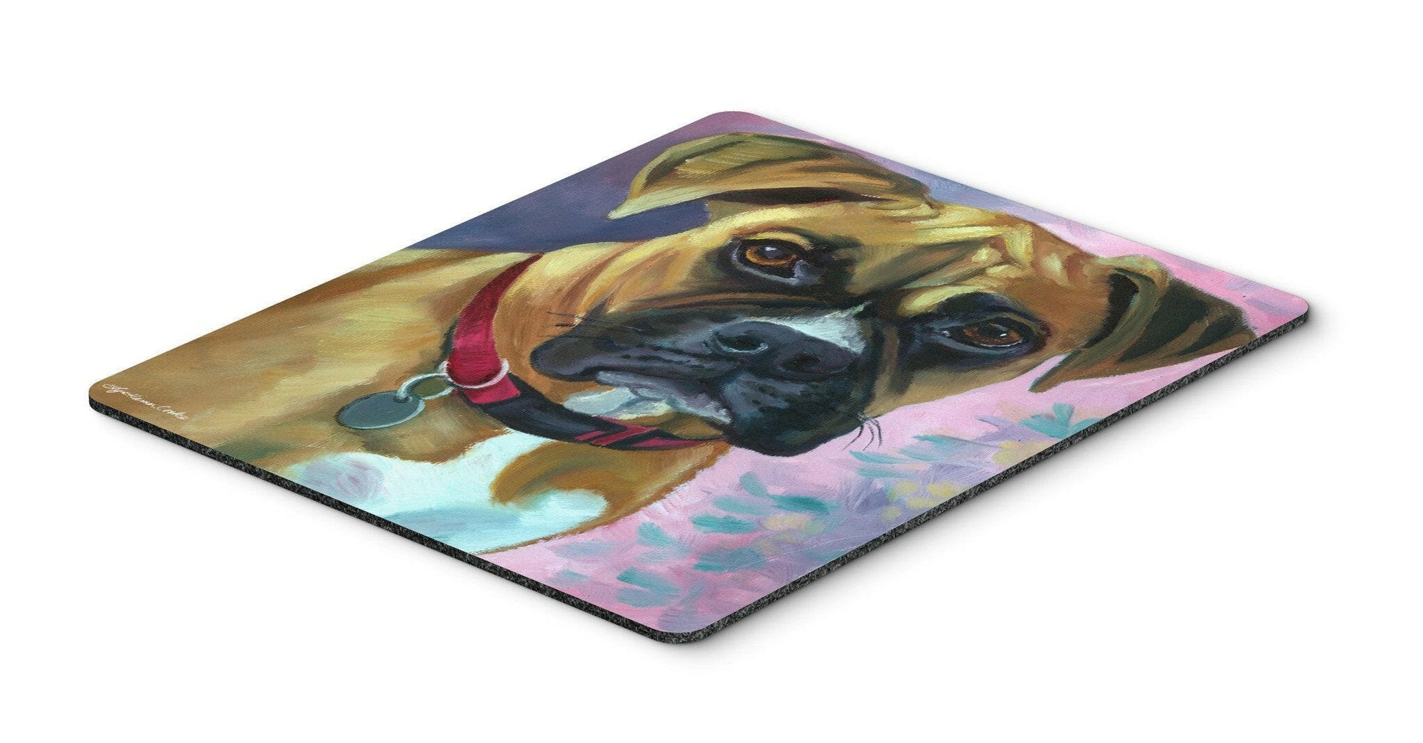 Natural Fawn Boxer Mouse Pad, Hot Pad or Trivet 7338MP by Caroline's Treasures