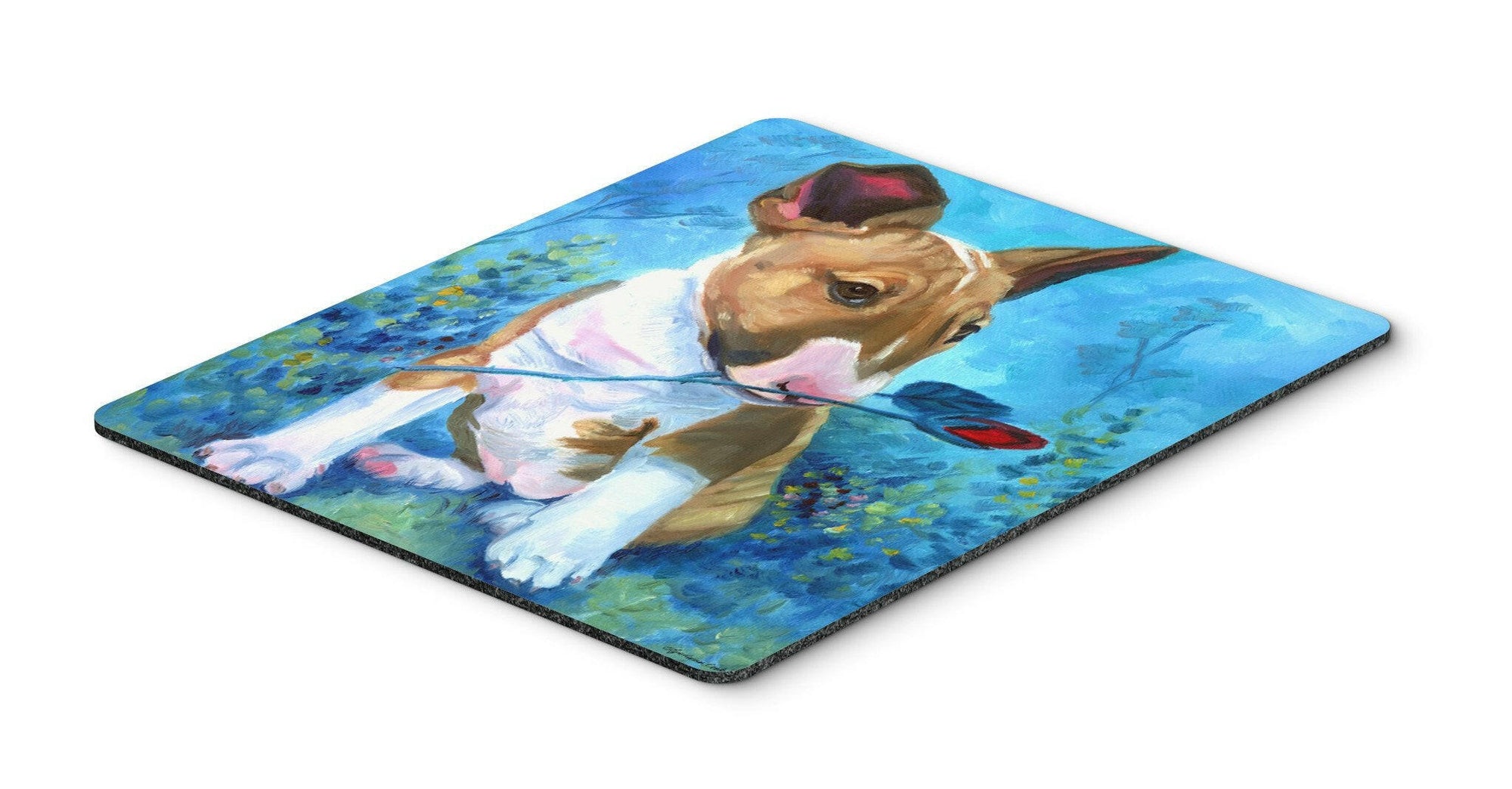 Bull Terrier Rose for Mom Mouse Pad, Hot Pad or Trivet 7339MP by Caroline's Treasures