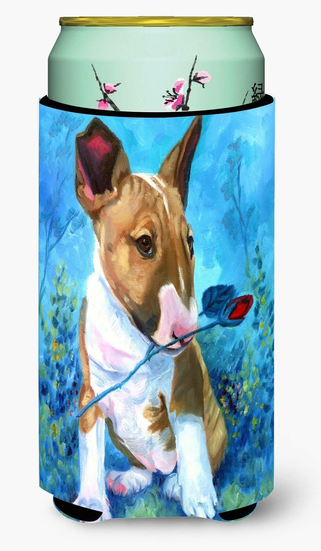 Bull Terrier Rose for Mom Tall Boy Beverage Insulator Hugger 7339TBC by Caroline&#39;s Treasures