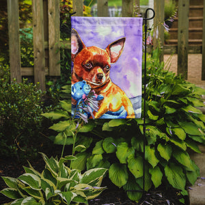 Chihuahua with Teddy Bear Flag Garden Size 7340GF