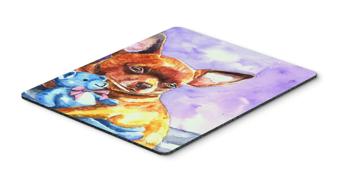 Chihuahua with Teddy Bear Mouse Pad, Hot Pad or Trivet 7340MP by Caroline&#39;s Treasures