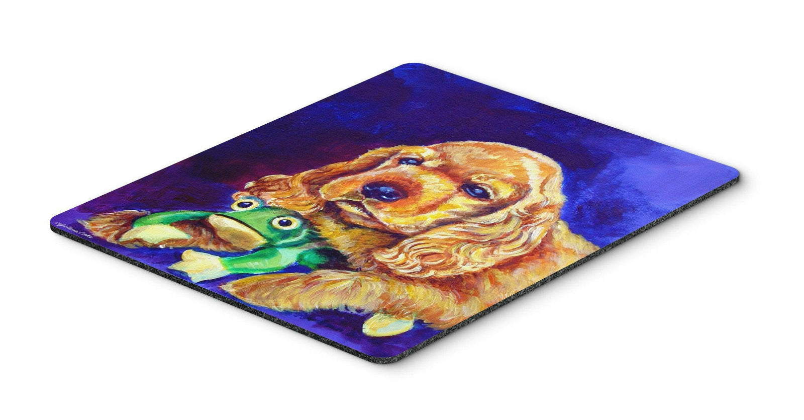 Cocker Spaniel with Frog Mouse Pad, Hot Pad or Trivet 7342MP by Caroline's Treasures