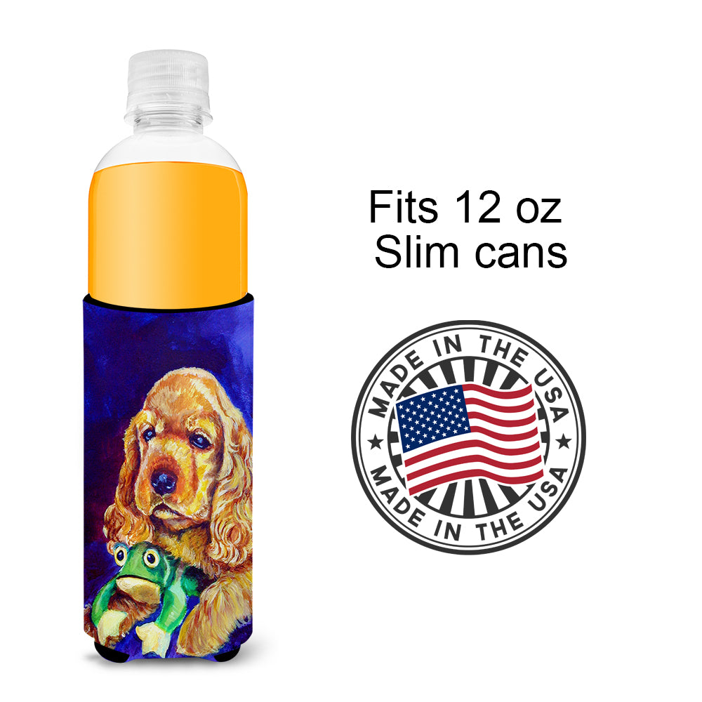 Cocker Spaniel with Frog Ultra Beverage Insulators for slim cans 7342MUK  the-store.com.
