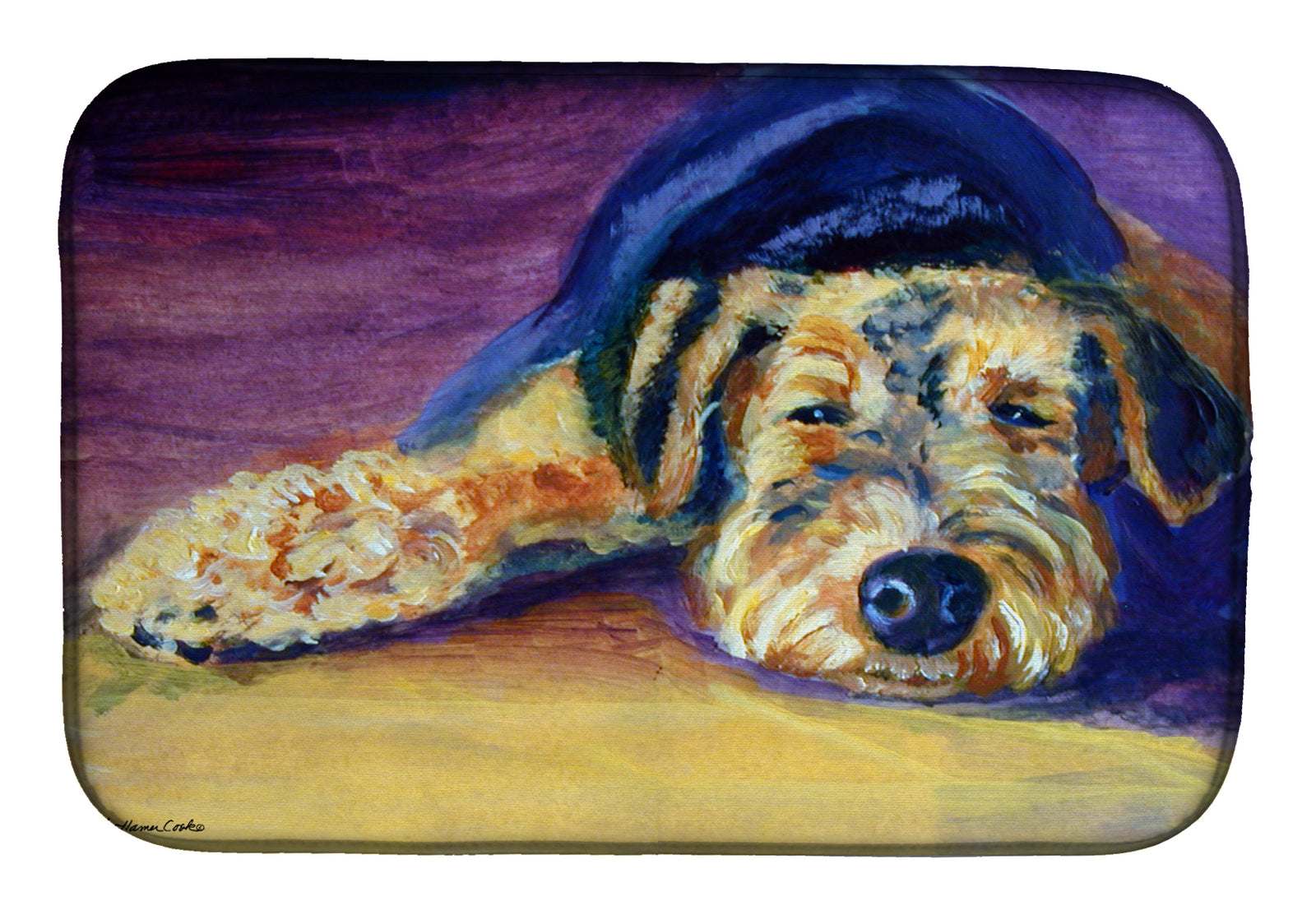 Snoozer Airedale Terrier Dish Drying Mat 7344DDM  the-store.com.