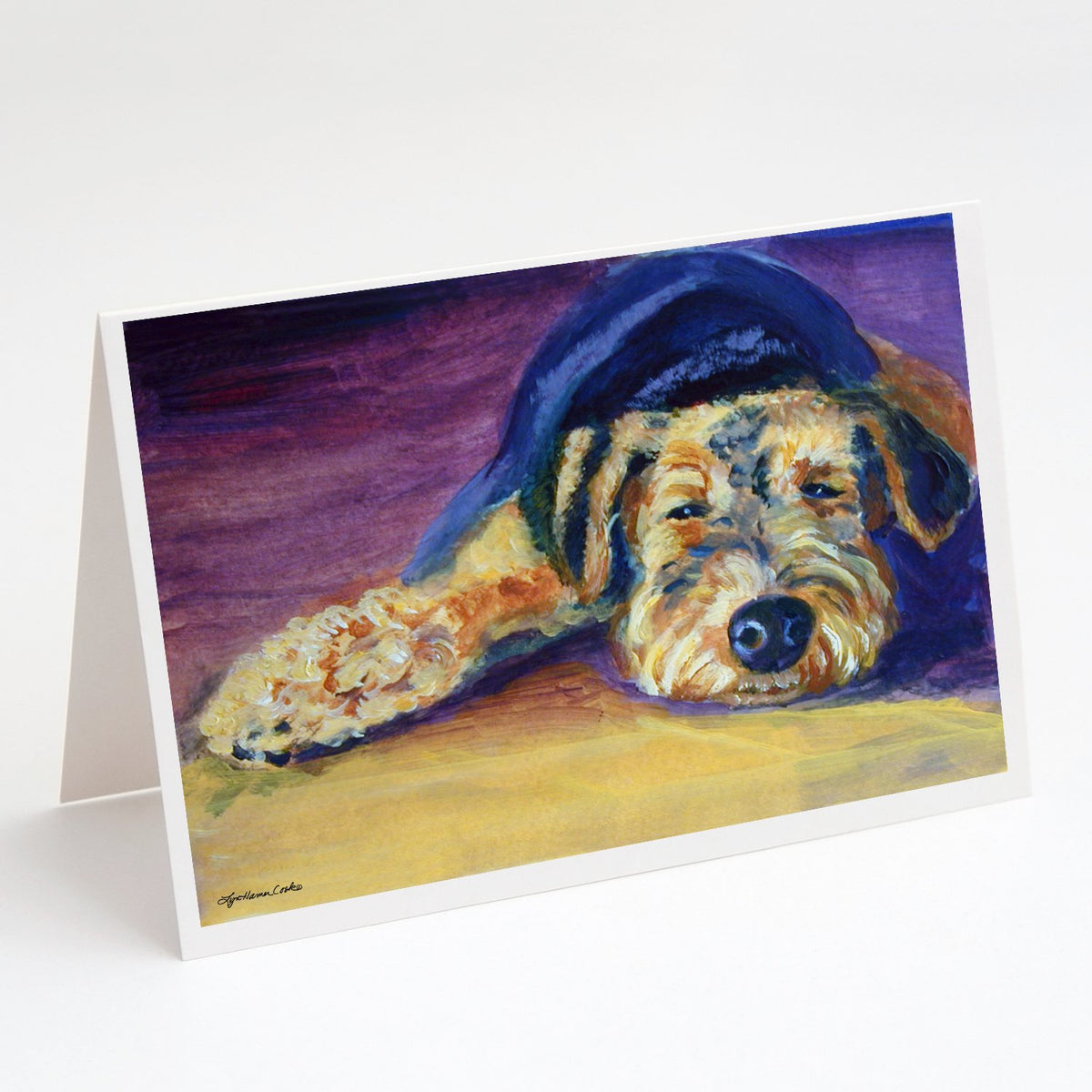 Buy this Snoozer Airedale Terrier Greeting Cards and Envelopes Pack of 8