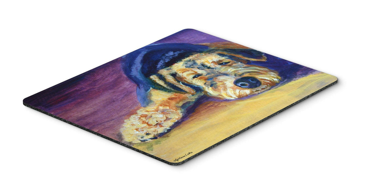 Snoozer Airedale Terrier Mouse Pad, Hot Pad or Trivet 7344MP by Caroline&#39;s Treasures