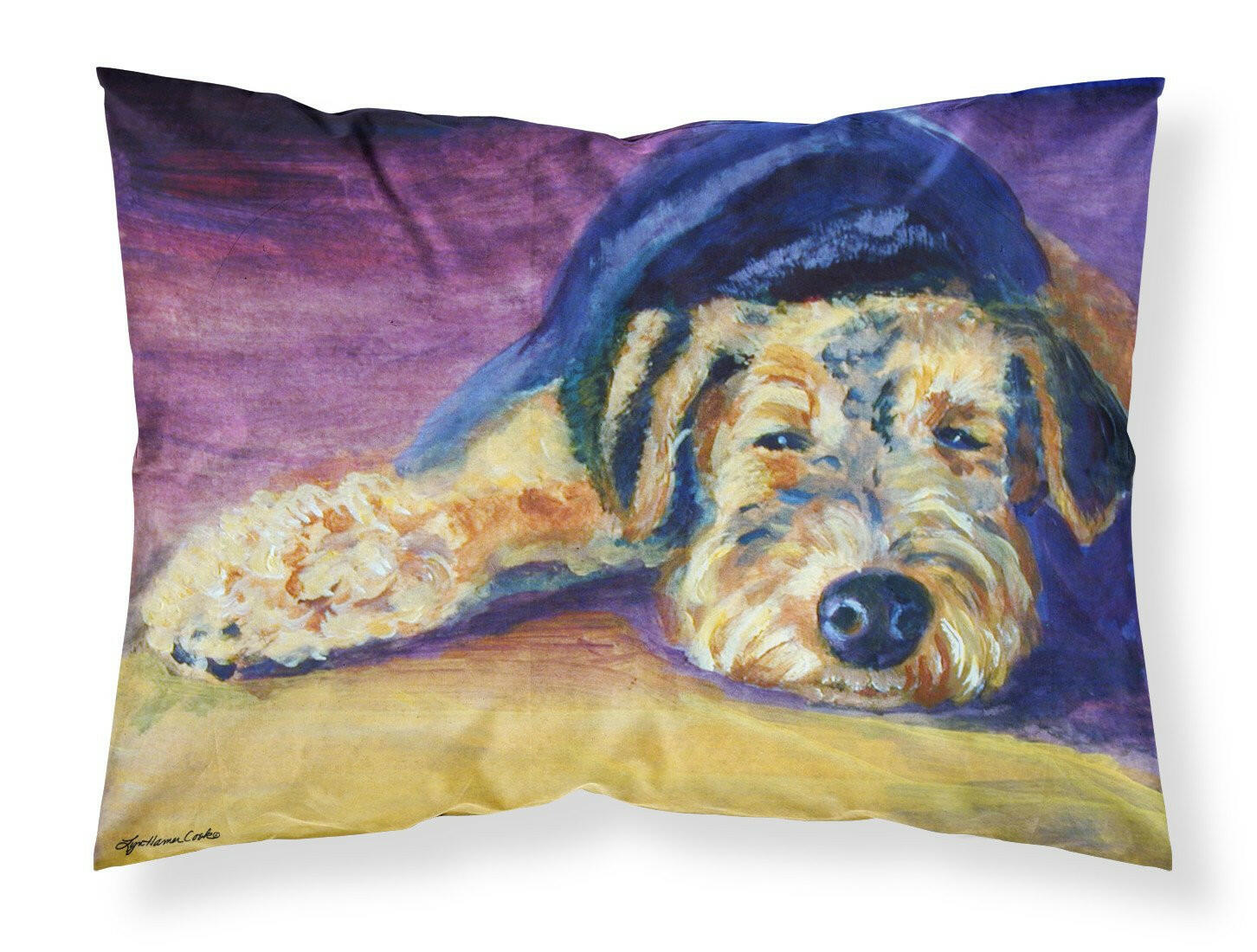 Snoozer Airedale Terrier Fabric Standard Pillowcase 7344PILLOWCASE by Caroline's Treasures