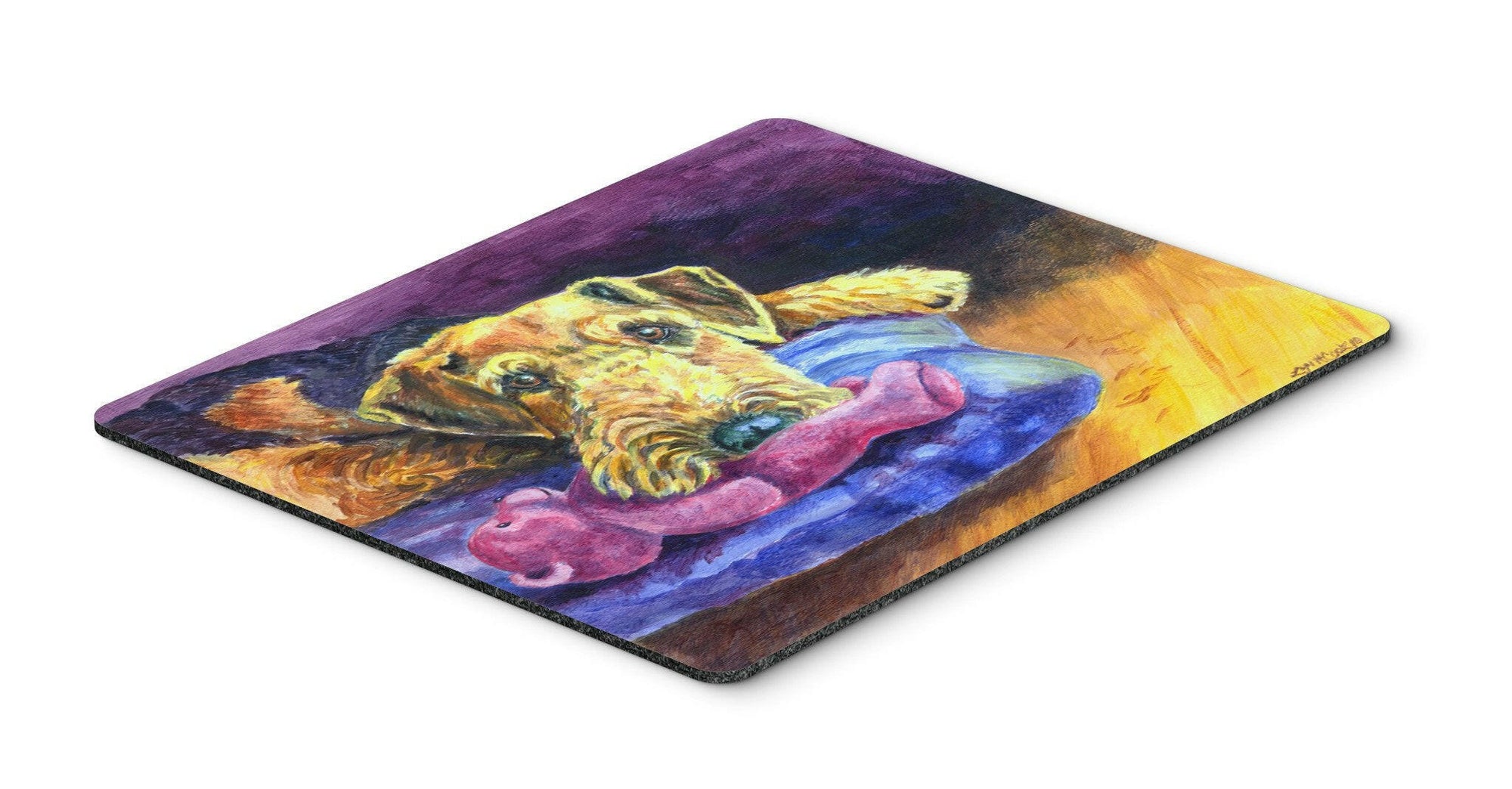 Airedale Terrier Teddy Bear Mouse Pad, Hot Pad or Trivet 7345MP by Caroline's Treasures