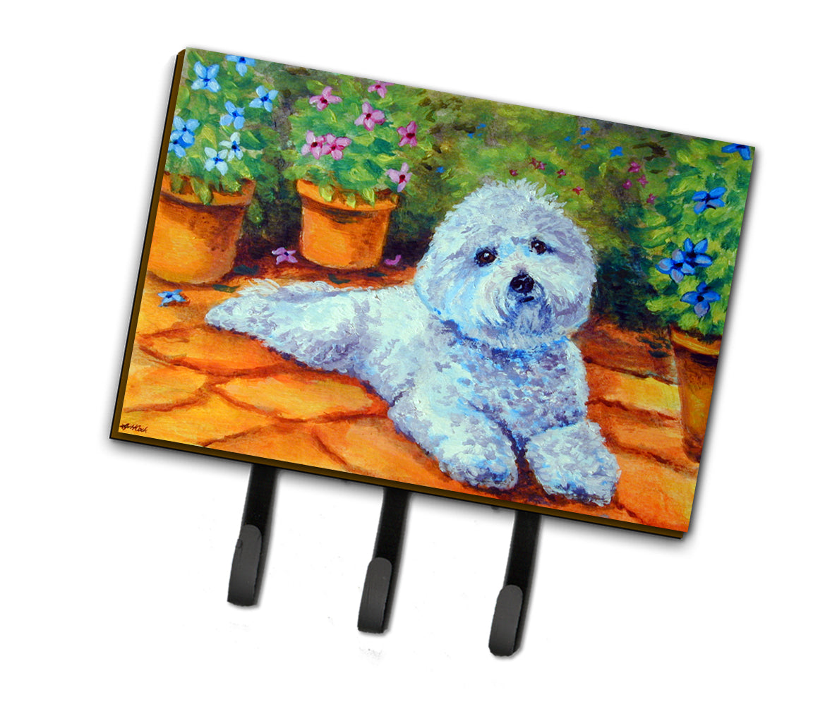 Bichon Frise on the patio Leash or Key Holder 7346TH68  the-store.com.