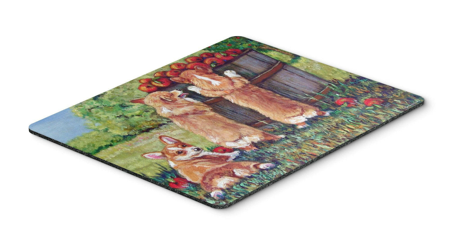 Apple Helper Corgis Mouse Pad, Hot Pad or Trivet 7351MP by Caroline's Treasures