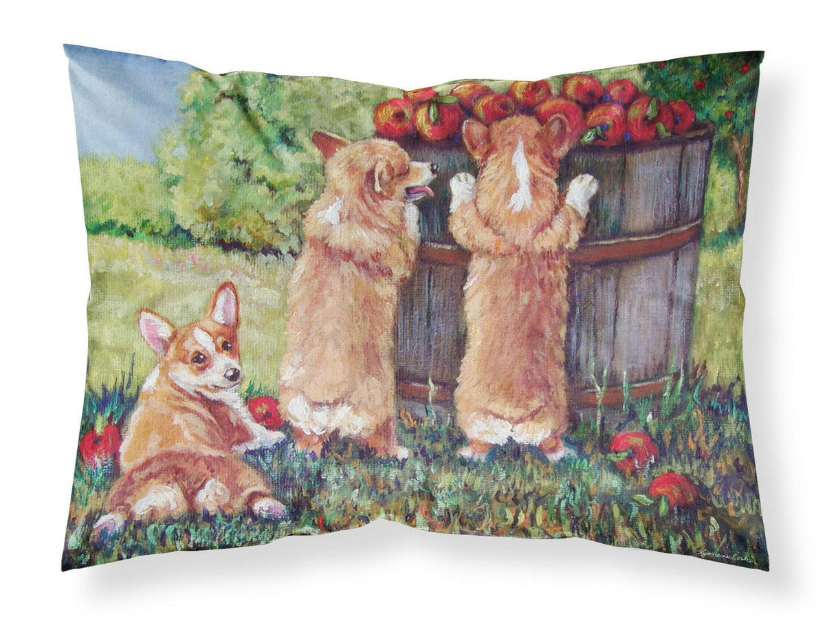 Apple Helper Corgis Fabric Standard Pillowcase 7351PILLOWCASE by Caroline&#39;s Treasures