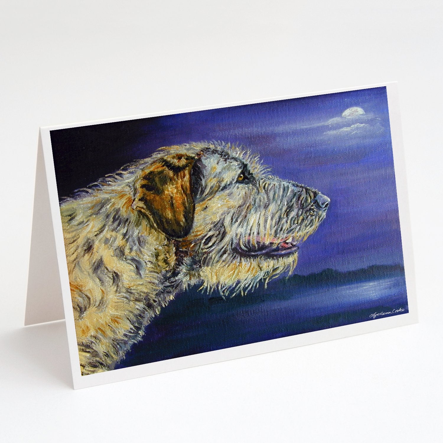 Buy this Irish Wolfhound Looking Greeting Cards and Envelopes Pack of 8