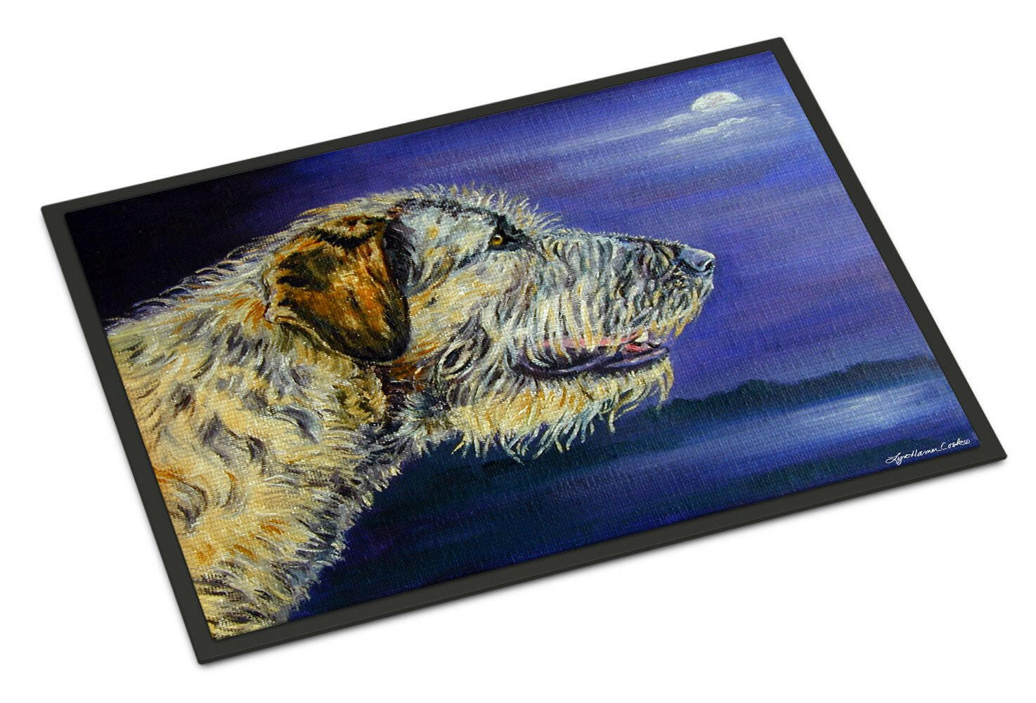 Irish Wolfhound Looking Indoor or Outdoor Mat 18x27 7352MAT - the-store.com