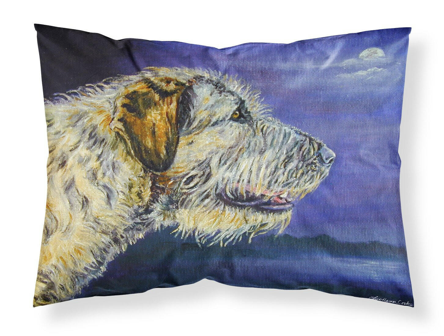 Irish Wolfhound Looking Fabric Standard Pillowcase 7352PILLOWCASE by Caroline's Treasures