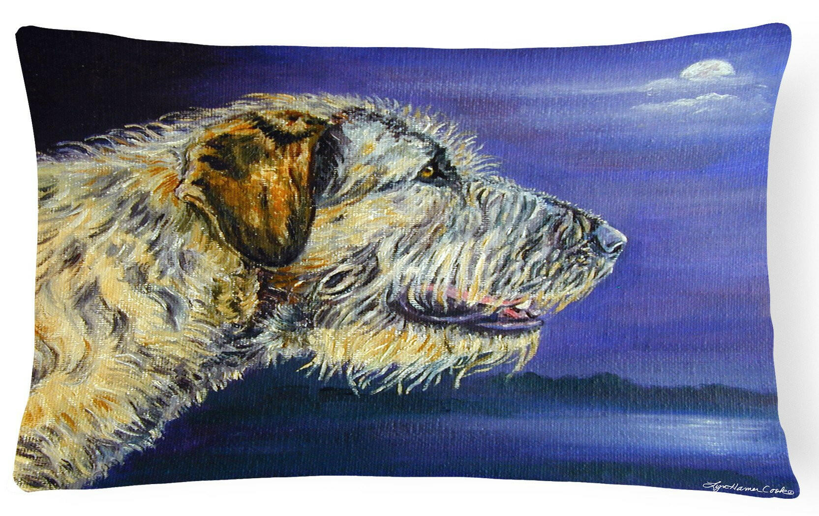 Irish Wolfhound Looking Fabric Decorative Pillow 7352PW1216 by Caroline's Treasures