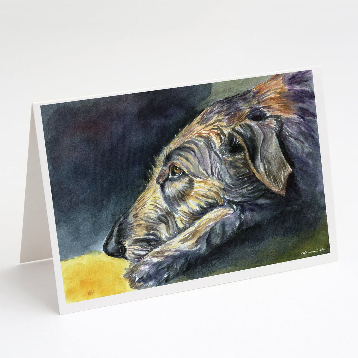 Buy this Irish Wolfhound Sleeper Greeting Cards and Envelopes Pack of 8