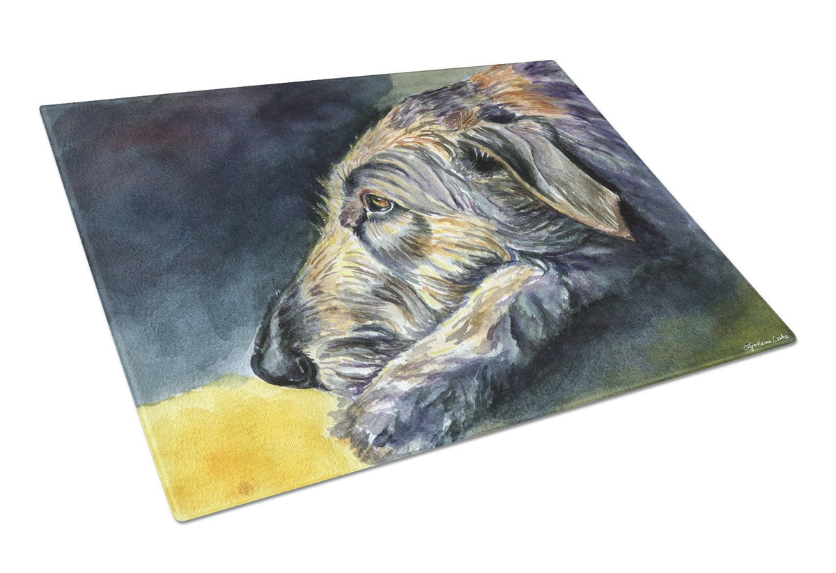 Irish Wolfhound Sleeper Glass Cutting Board Large 7353LCB by Caroline&#39;s Treasures