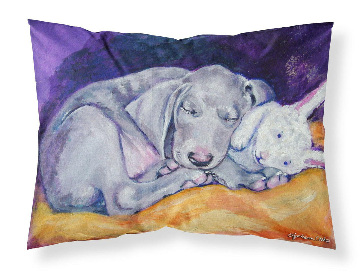 Weimaraner Snuggle Bunny Fabric Standard Pillowcase 7354PILLOWCASE by Caroline&#39;s Treasures
